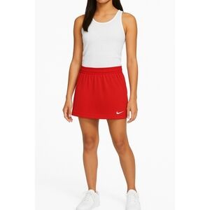 EUC Nike Dri-Fit Red White Lacrosse Active Skirt With Slits Girls Size XL